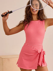 Warm Up Gingham Dress