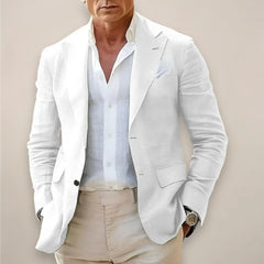 Men’s Casual Blazer – Modern Linen Blend, Sophisticated All-Day Comfort