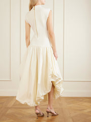 Venetia satin midi dress