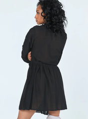 Chiara Long Sleeve Mini Dress Black