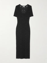 Open-knit midi dress