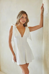 Chandra Bow Tie Mini Dress