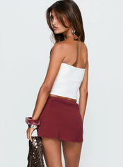 Isaria Knit Mini Skirt Red