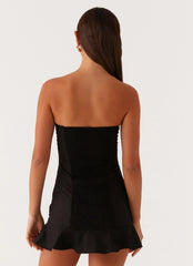 Delmi Bustier Mini Dress - Black