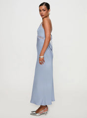 Treasure Bias Cut Maxi Dress Blue