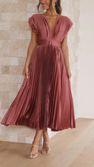 Rosalie Pleated Midi Dress