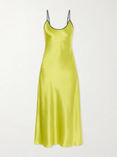 Bias silk-charmeuse slip midi dress