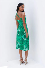 Island Beaches Midi Dress Green