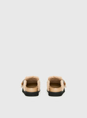 Raxton Faux Suede Clogs Brown