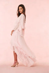 Collia Silk Maxi Dress - Pale Pink