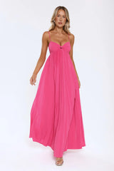 A Little Drama Strapless Maxi Dress Pink