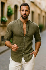 Men’s 3/4 Sleeve Casual Shirt – Relaxed Fit for Effortless Style