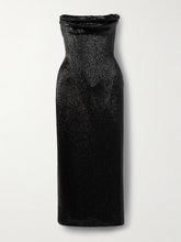Ivy draped strapless beaded tulle midi dress