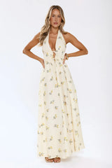 Sweet Reverie Halter Maxi Dress YellowSweet Reverie Halter Maxi Dress Yellow