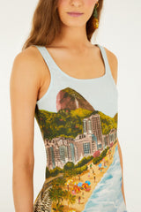 Multicolor Copacabana Beach Mini Dress