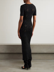 Open-knit midi dress