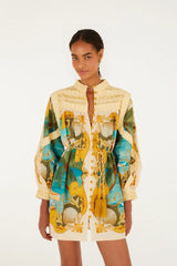 Sand Royal Sea Smocked Mini Dress