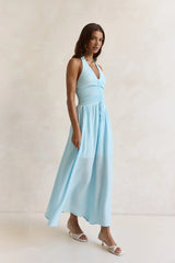 Heart Of Ours Halter Maxi Dress Blue