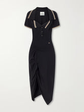 Long Monday Pulling ruched cotton-piquet midi dress