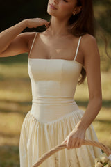 lemon custom lace + broderie anglaise midi sundress