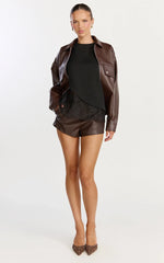 Abby Top - Asym Tee with Lace Trim in Black