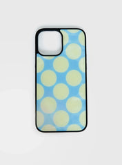 Money Drop iPhone Case Blue / Yellow Polka Dot