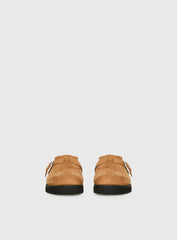 Raxton Faux Suede Clogs Brown