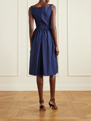 Sunday gathered cotton-poplin midi dress