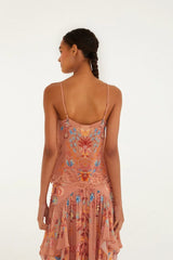 Mocha Boho Enhance Lace Blouse