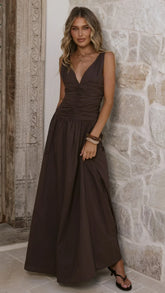 Sanya Maxi Dress - Chocolate