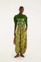 Green Nature Lovers Puff Sleeve T-Shirt