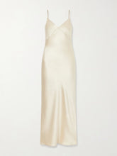 Barika hammered-silk midi dress