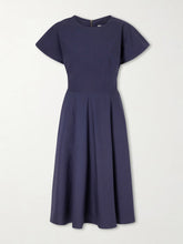 Buttercup pleated cotton-taffeta midi dress