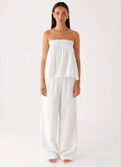 Wynter Babydoll Top - White