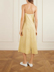 Fia leather midi dress