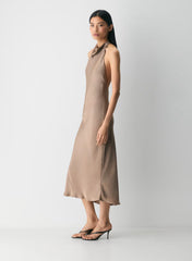 Audience Satin Halter Dress