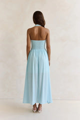 Heart Of Ours Halter Maxi Dress Blue