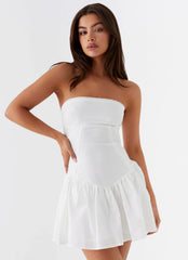 Larnie Linen Mini Dress - White