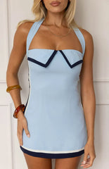 Sylas Light Blue Micro Mini Dress