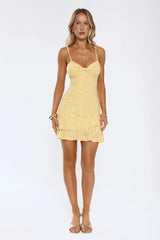 Lush Leisure Mini Dress Yellow