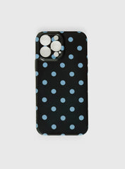 Ferrera iPhone Case Black / Blue Polka