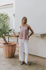 Jeremy Smocked Blouse in Berry