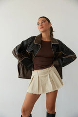 Roxy Faux Leather Bomber Jacket