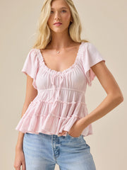 Jilliann Tiered Babydoll Top