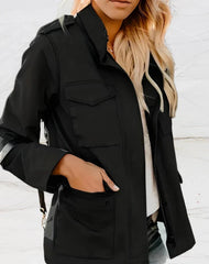 Nora Women's Jacket – Elegant Long Sleeve Jacket with Four Practical Pockets
