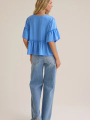 Jackie Ruffle Sleeve Top