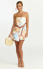 Robyn Top - Bandana Tie Back Top in Cornflower Blue
