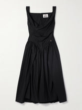 Sunday gathered cotton-poplin midi dress