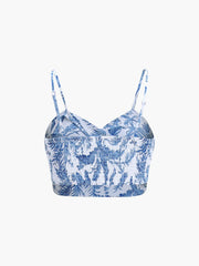 Seaside Joy Print Twist Detail Skirt Set