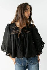 Kylee Lace Blouse in Black